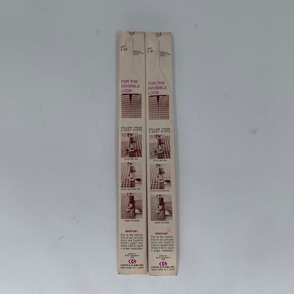 JP Coats Zipper 7-9 inch Invisible Polyester Nylon Multicolor Lot 2 Zippers USA - Picture 5 of 6